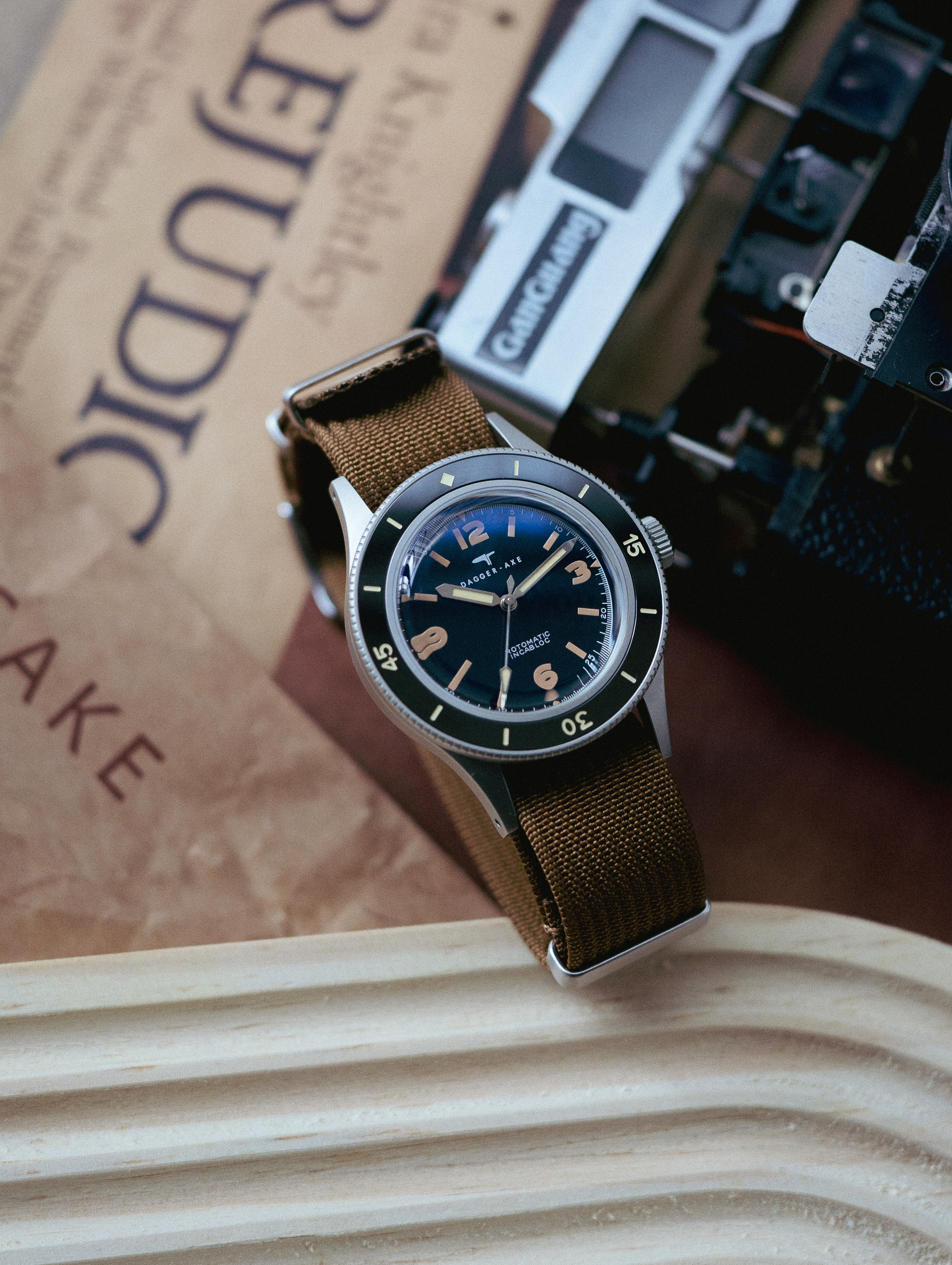 DAGGER AXE "Ocean Pioneer" Vintage Skin Diver 200M - Ref. DG-O03 | Tax & Duty Included