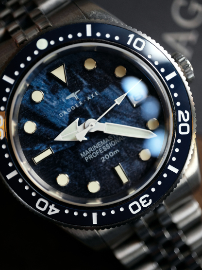 Dagger Axe DG-B7120 "Glacier Abyss" 39mm Automatic Diver - Designed by Lingo - Seiko NH35 - [Free Shipping & All Taxes Included]