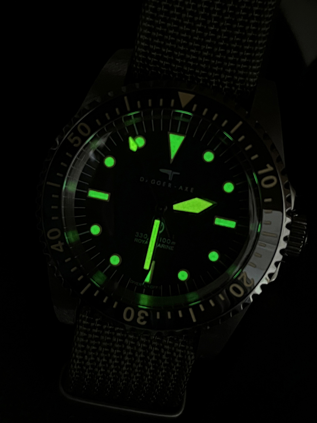 Dagger Axe DG-T007S "Royal Marine" – 39.5mm Mil-Spec Diver – Sapphire & NH35 – [Limited Launch Offer Under €150]