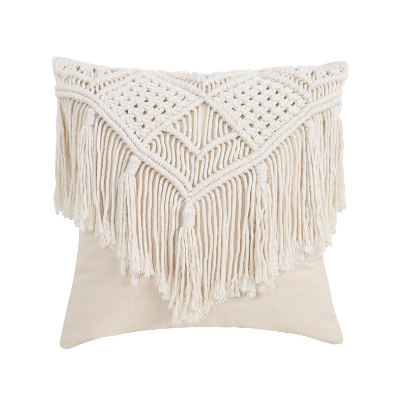 taie d'oreiller en corde de coton tissée