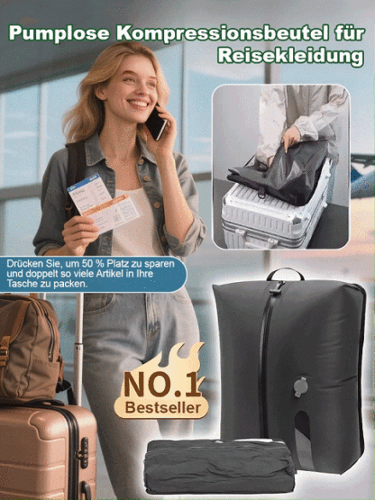 Platzsparende Kleidersäcke – Ohne Staubsauger nutzbar