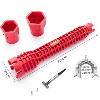 【TU9 Experten-Entwicklung】 8-in-1 Schraubenschlüssel 🛠️: 3 Minuten Schnellreparatur ⏱️, professioneller Schlüssel für enge Totwinkel 📐, passend für 99% der Wasserhähne/Ventile 🚰.