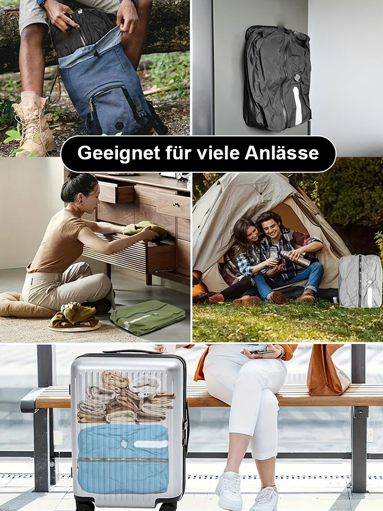 Platzsparende Kleidersäcke – Ohne Staubsauger nutzbar