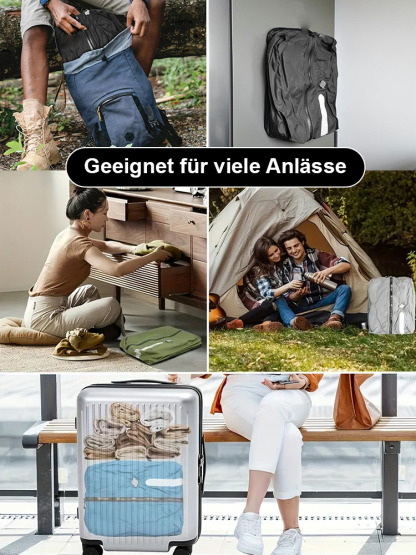 Platzsparende Kleidersäcke – Ohne Staubsauger nutzbar