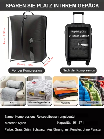 Platzsparende Kleidersäcke – Ohne Staubsauger nutzbar