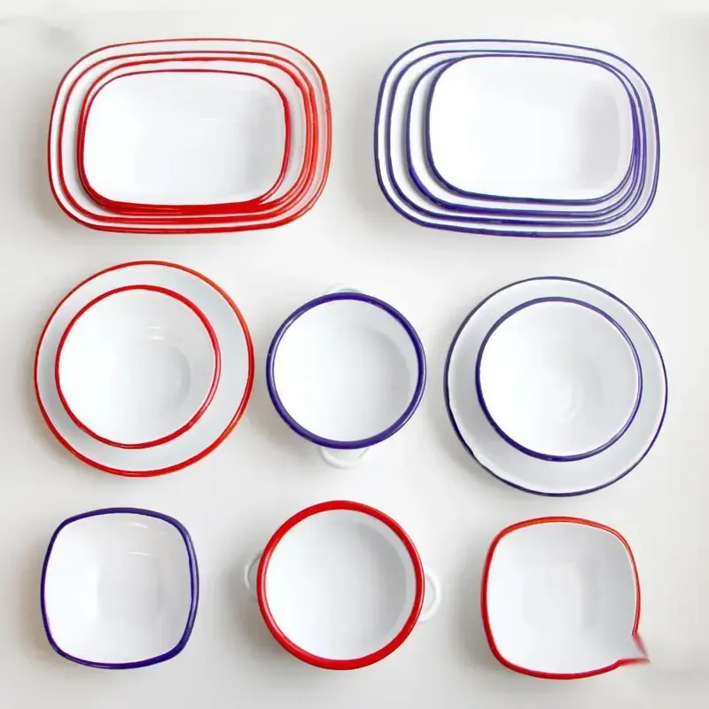 Placa rectangular esmaltada