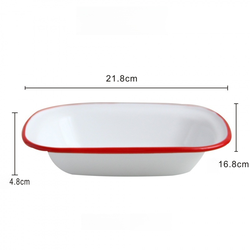 Placa rectangular esmaltada