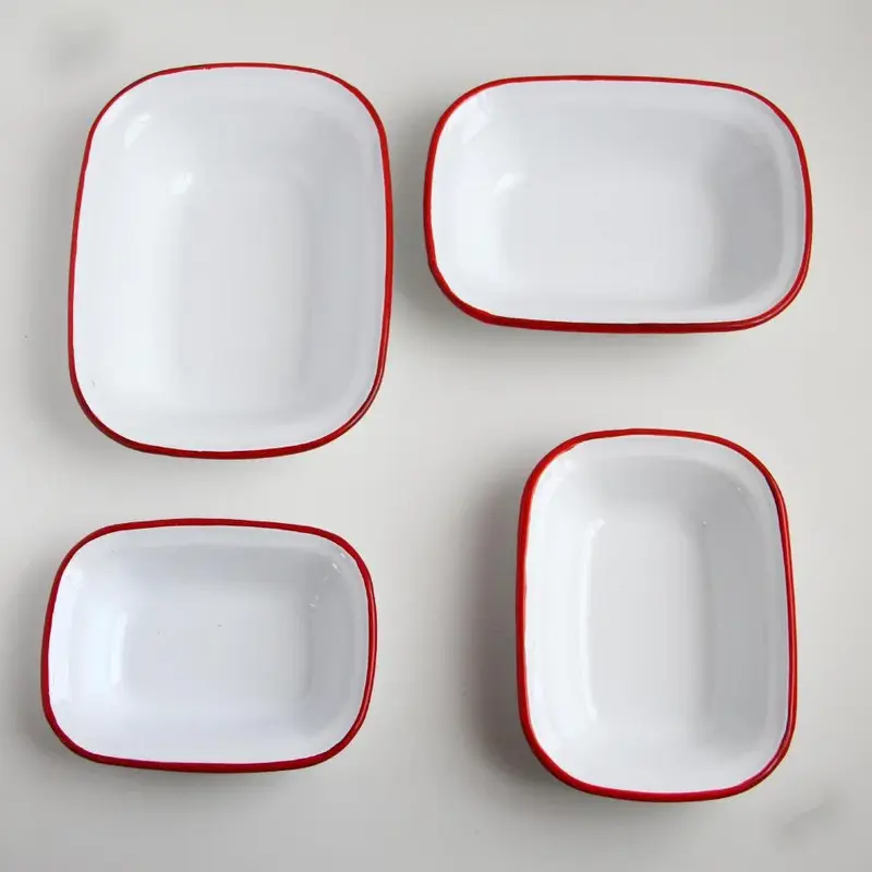 Placa rectangular esmaltada