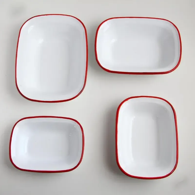 Placa rectangular esmaltada