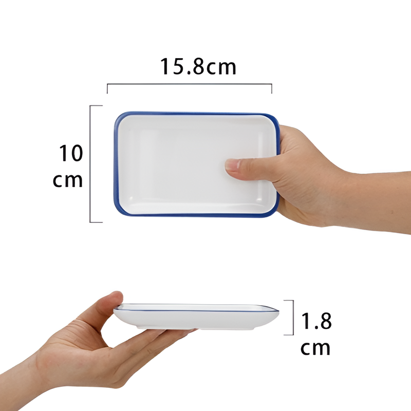 Placa rectangular esmaltada