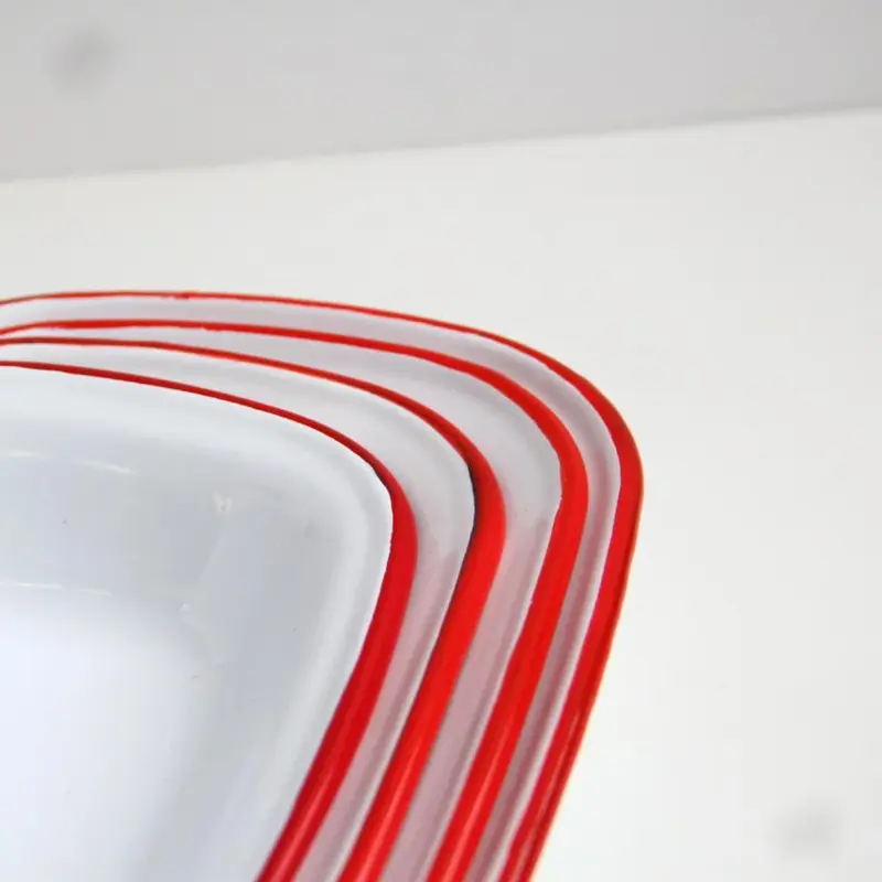 Placa rectangular esmaltada