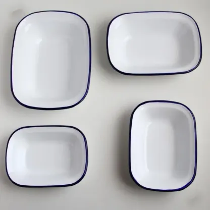 Placa rectangular esmaltada