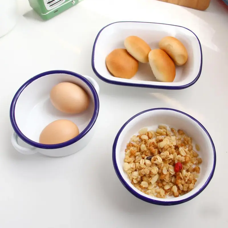 Placa rectangular esmaltada