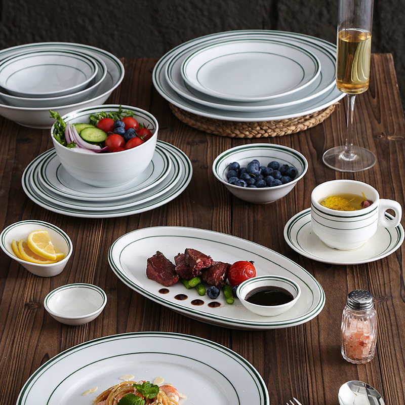 Vajilla de cerámica redonda