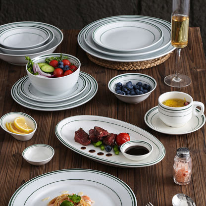 Vajilla de cerámica redonda