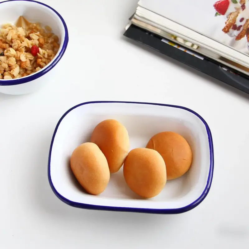 Placa rectangular esmaltada