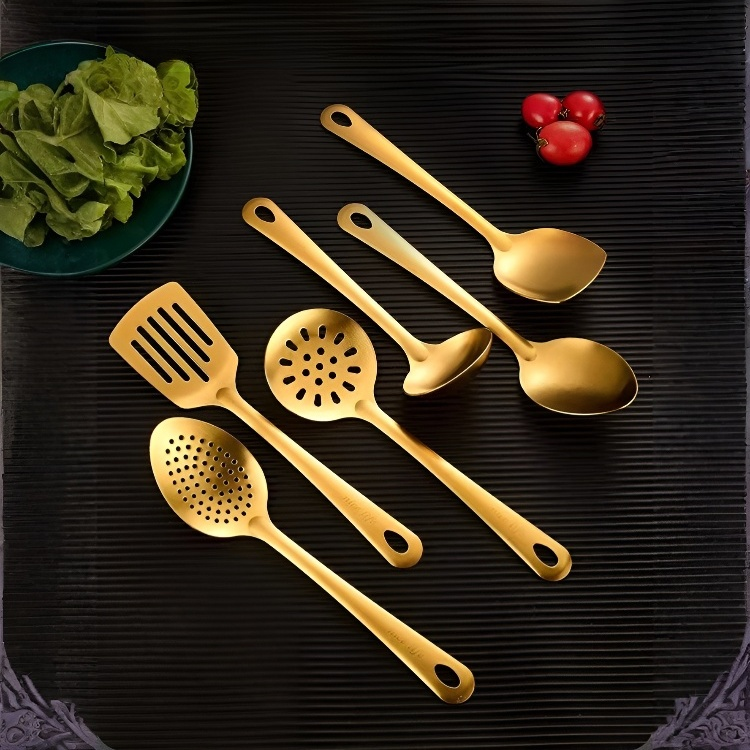 Spatule écumoire multifonction en acier inoxydable