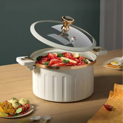 Edelstahl-Suppentopf mit Mikrodruck