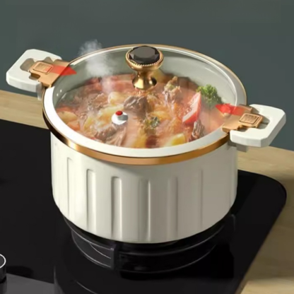 Edelstahl-Suppentopf mit Mikrodruck