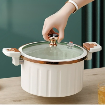 Edelstahl-Suppentopf mit Mikrodruck