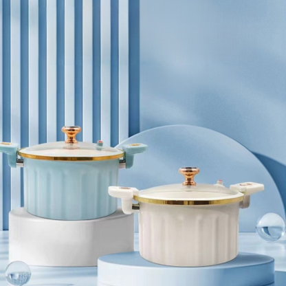 Edelstahl-Suppentopf mit Mikrodruck