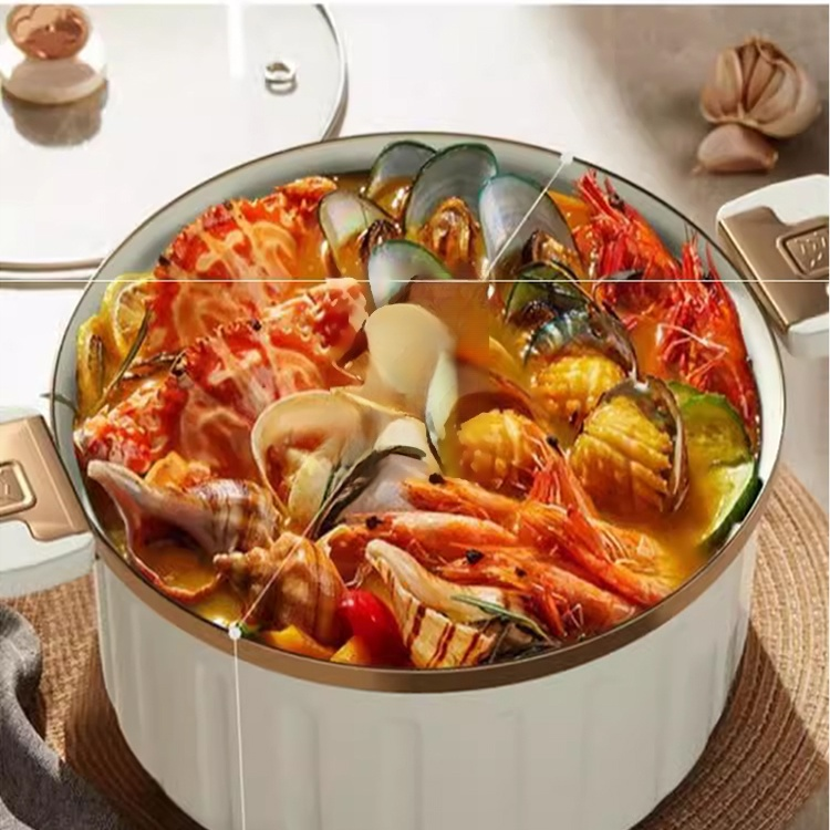 Edelstahl-Suppentopf mit Mikrodruck