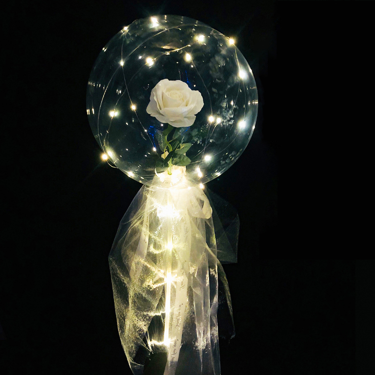 Valentine's Day Hot Sale💕LED Luminous Balloon Rose Bouquet