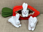 Hide-and-Seek Bunnies in Carrot Pouch