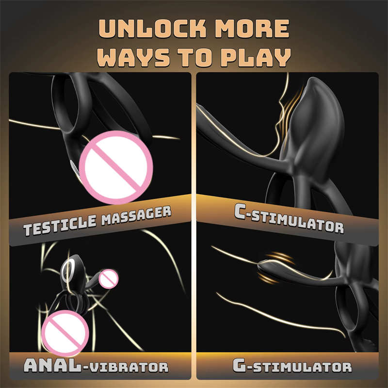 🔥2026 New Product Presale ⚡49% off - 4-in-1 Cock Ring Vibrator