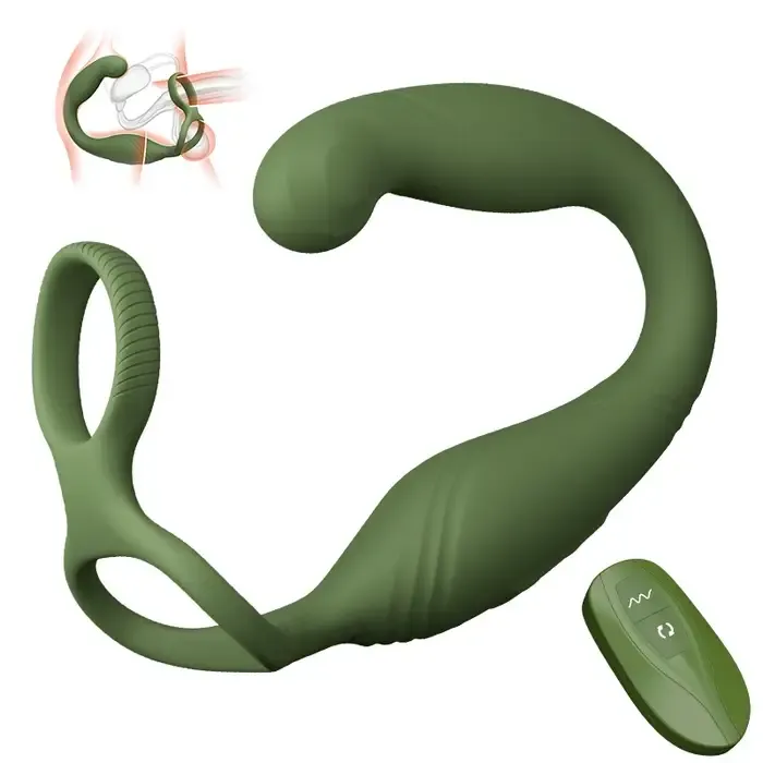 Vibrators for Men Prostate Stimulation Men Vibration with 360° Rotating 10 Vibrations Vibrator Sex Toy for Men C-shaped Portable Vibrator Sets for Men Plug