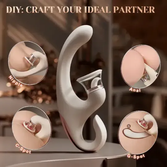 🔥 Clearance Sale – 🐰Rabbit Suction Cup Vibrator, Waterproof Suction Cup Toy for Couples!