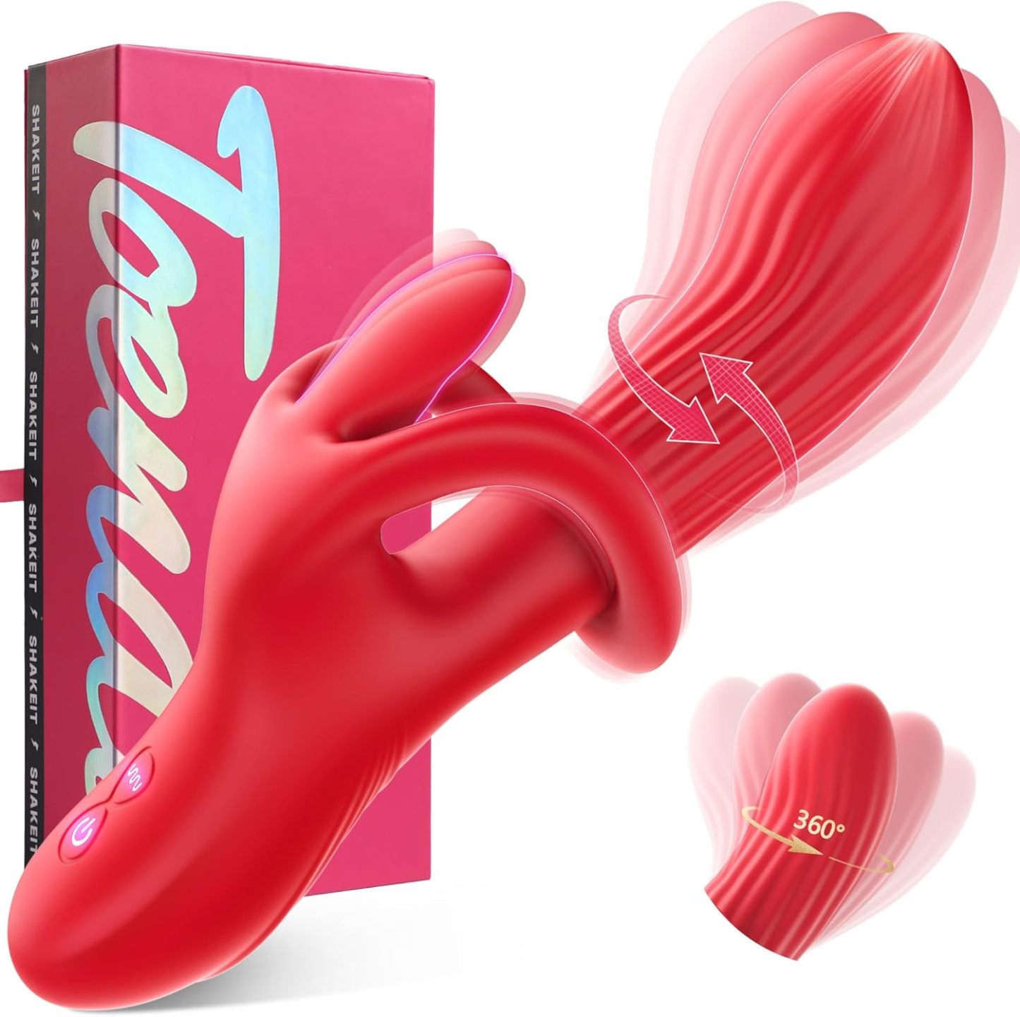 🔥Hot sale!🐰luxurious rabbit massager-9 rotary vibrators, 9 vibration