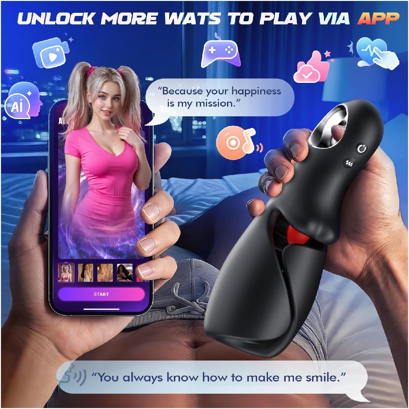 🎁🔥 2026 Hot Sale | AI Smart APP‑Controlled Tongue Vibrator –🎁 LICK BOT 🎁 10 Licking & Vibrating Modes – Pocket Pussy for Men & Couples 💥