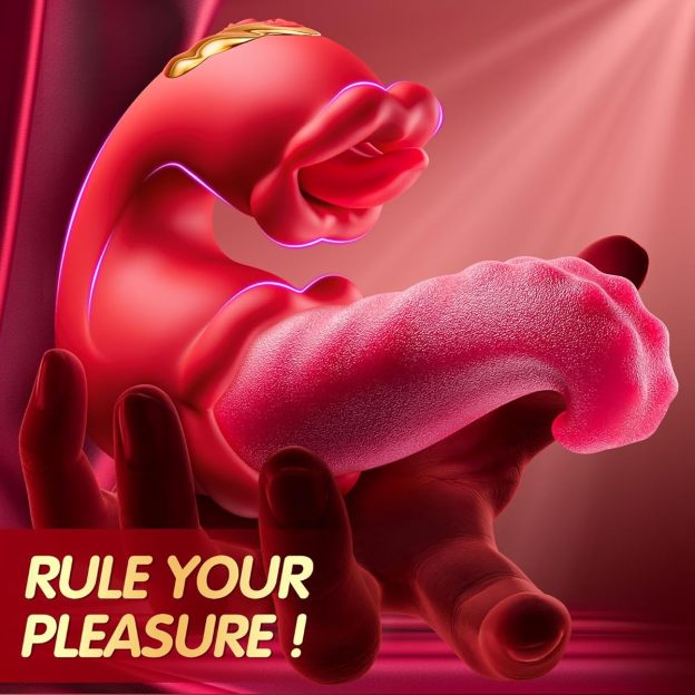 🔥Dual-stimulation tongue vibrator👅 – featuring 10 clitoral licking modes and 10 oscillating vibration modes.
