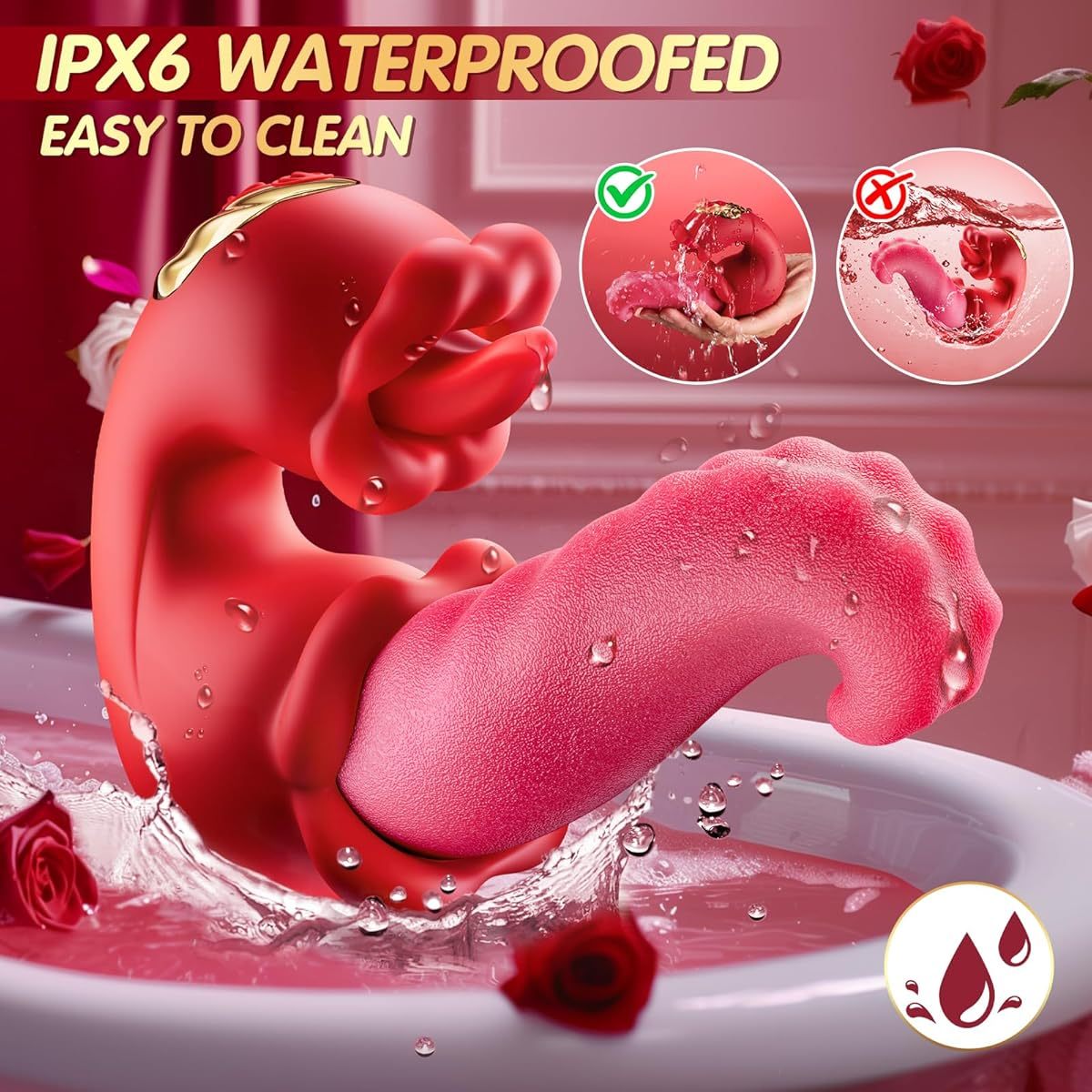 🔥Dual-stimulation tongue vibrator👅 – featuring 10 clitoral licking modes and 10 oscillating vibration modes.