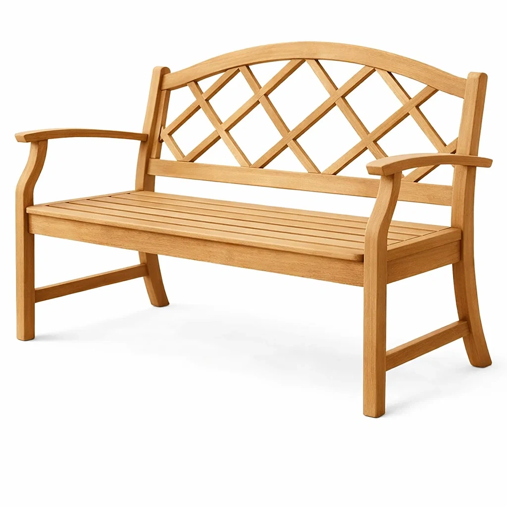 Banc jardin bois dossier treillis-primepicket