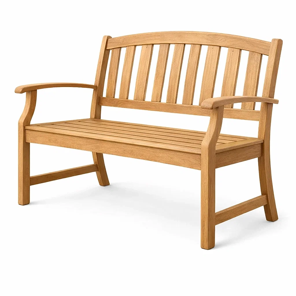 Banc jardin bois dossier lattes verticales-primepicket