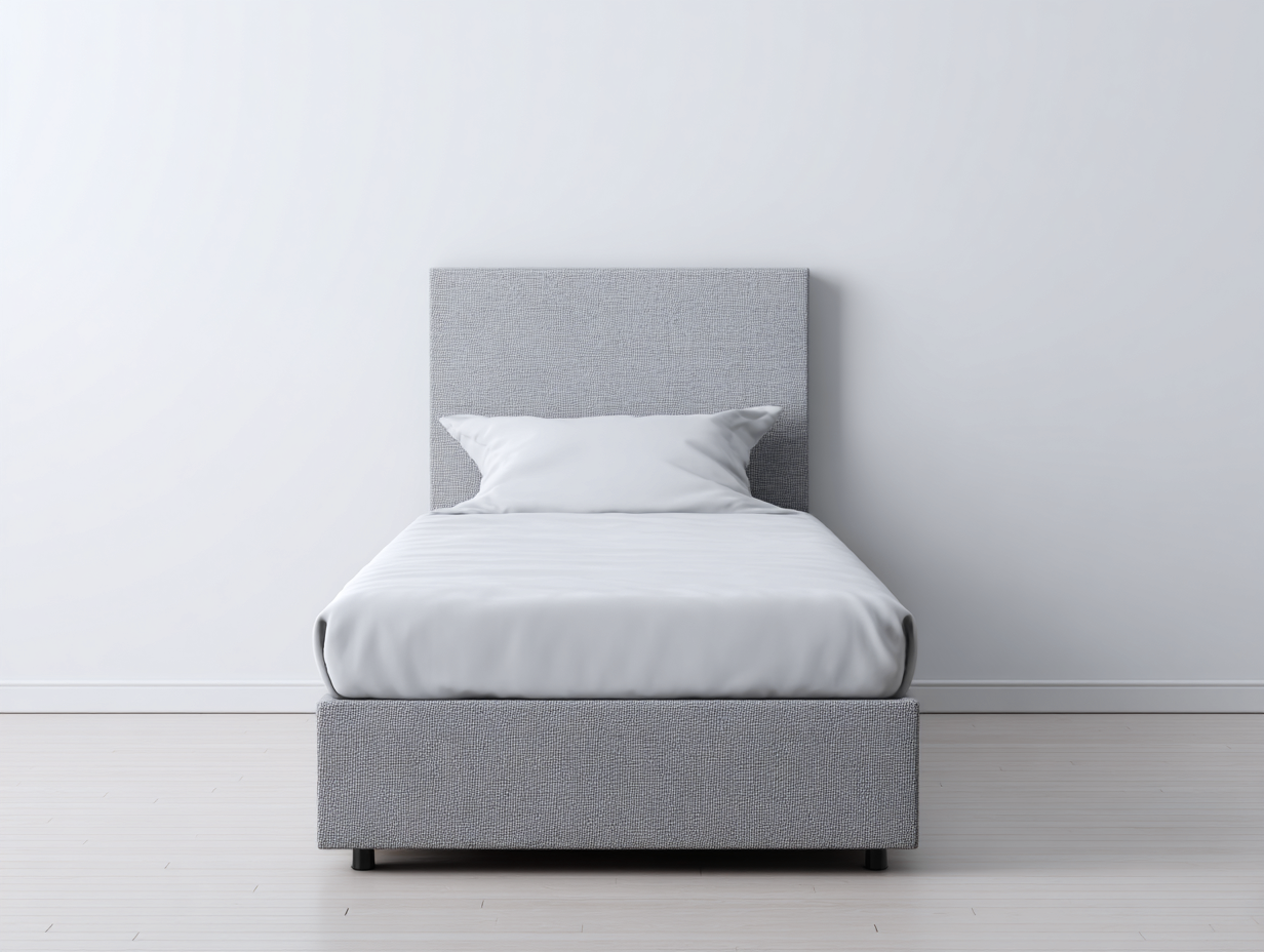 Camas individuales - tela-madera-metal - 195x90x92 cm - gris - estilo moderno-Craftgetly