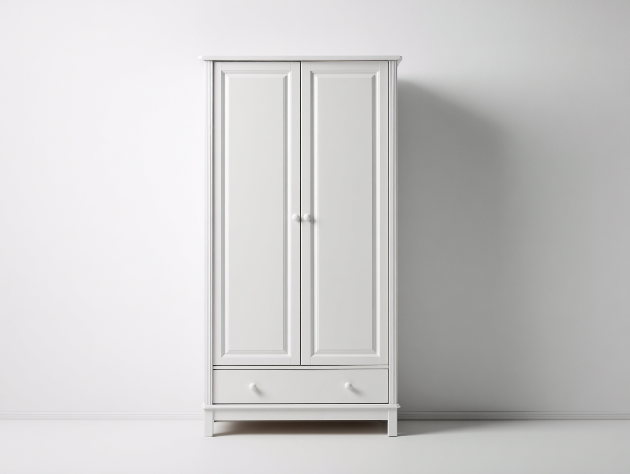 Armarios 2 puertas-madera-98x54x188 cm-blanco-estilo clásico-Roomuplab
