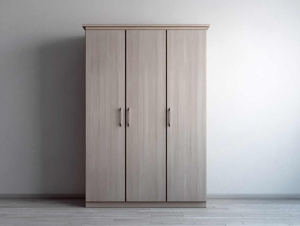 Armarios de tres puertas - Madera - 174x56x201 cm - Roble claro - Estilo moderno-Roomuplab