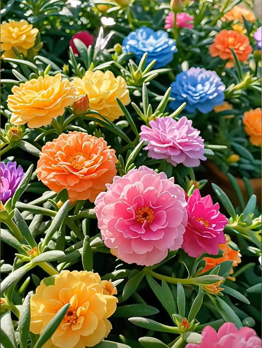 🌼Muti-color Moss Rose-Double Petal Sunflower