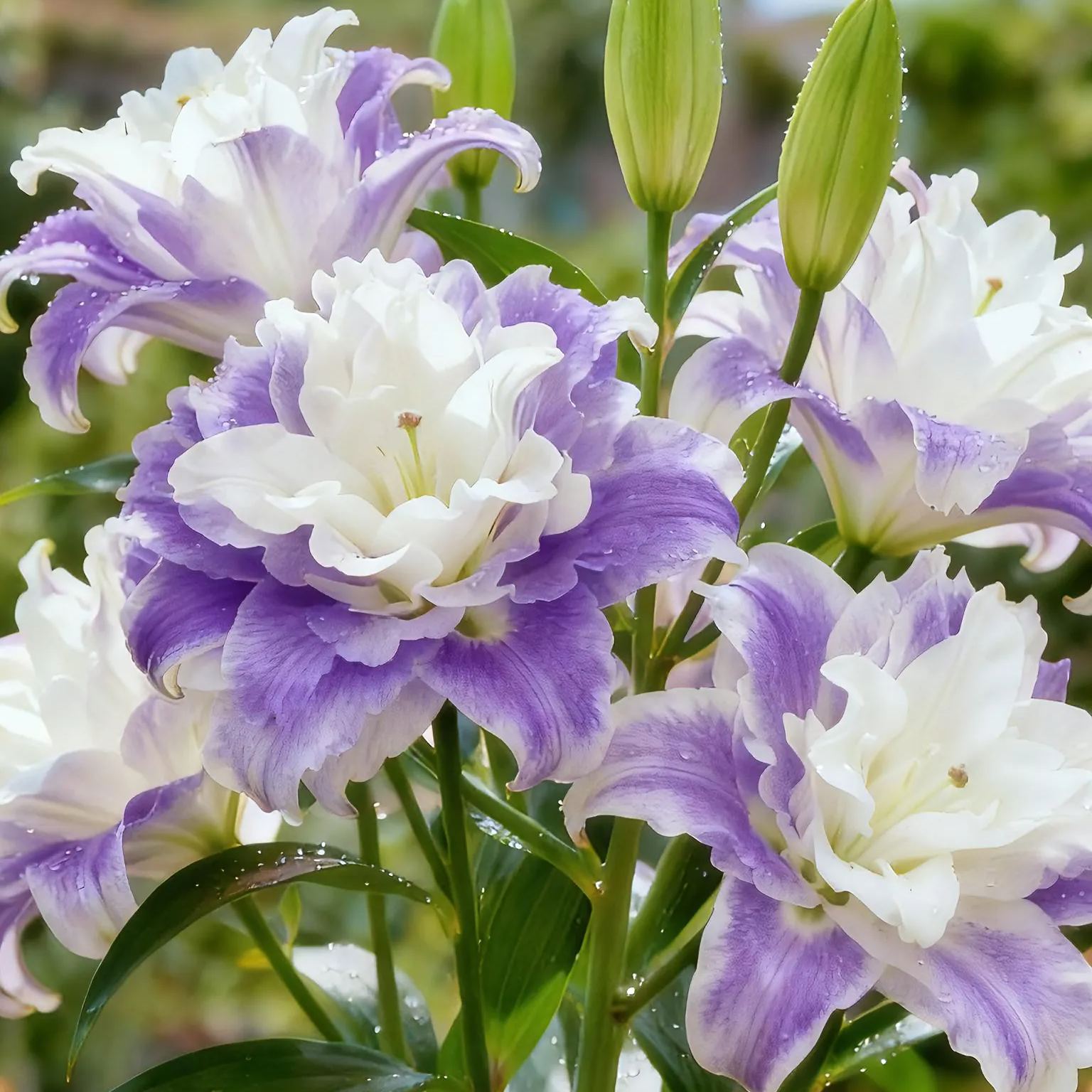 Double-petaled bicolor fragrant lilyBulbs—Fresh and Sweet