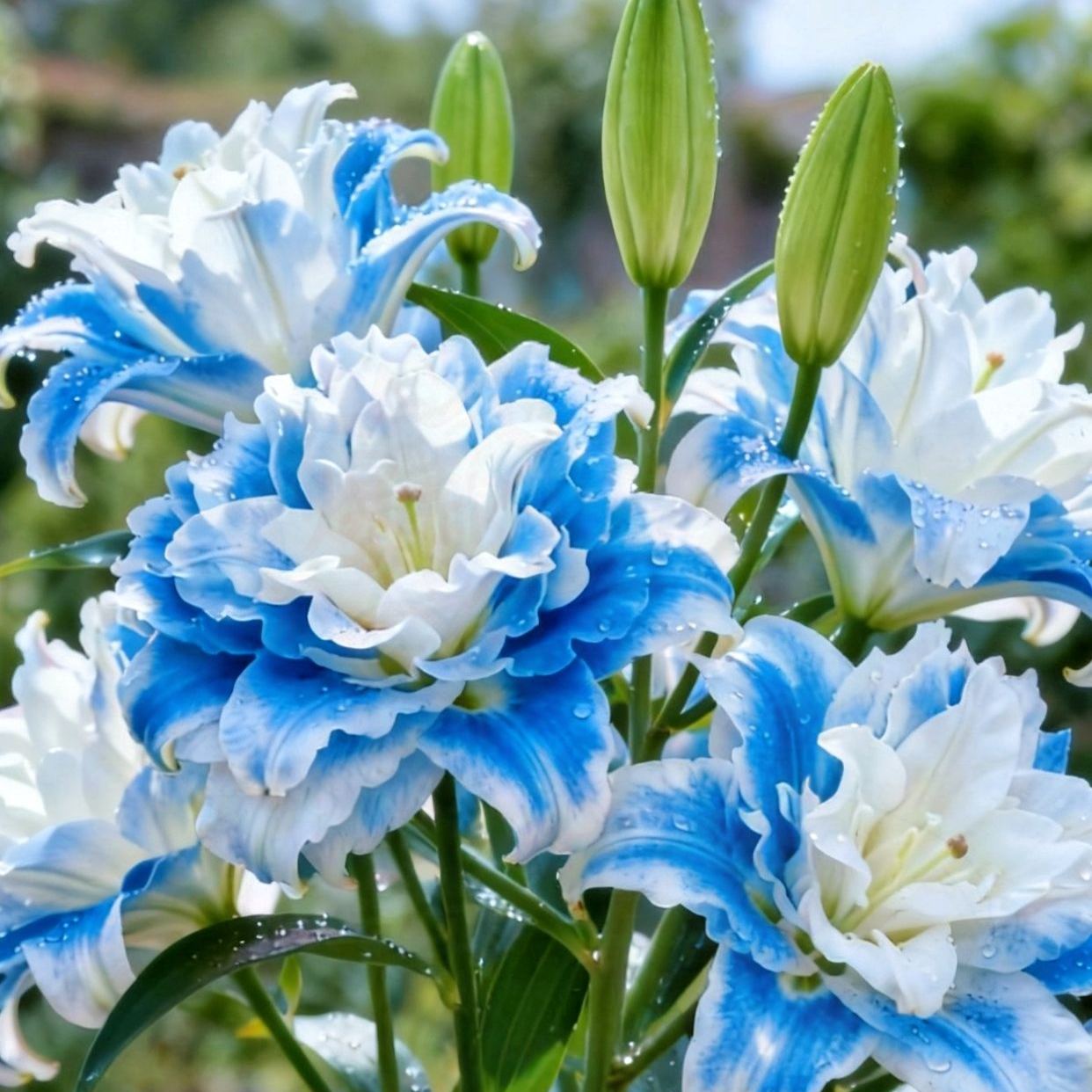 Double-petaled bicolor fragrant lilyBulbs—Fresh and Sweet