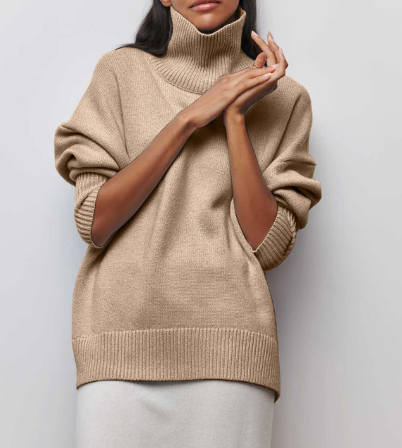 🍂❄️ Нов есенно-зимен дамски пуловер с яка  Свободен и ежедневен стил | Топъл, удобен и модерен ✨