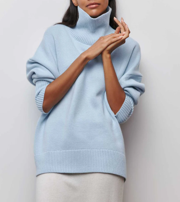 🍂❄️ Нов есенно-зимен дамски пуловер с яка  Свободен и ежедневен стил | Топъл, удобен и модерен ✨