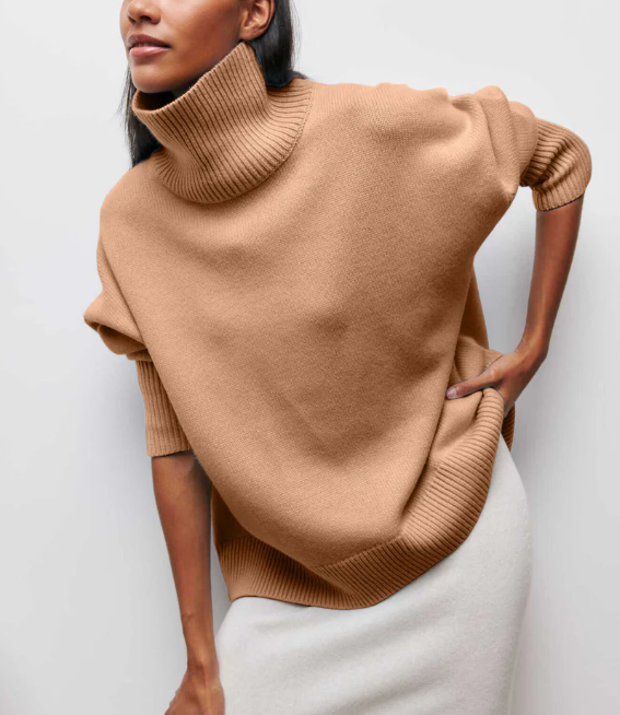 🍂❄️ Нов есенно-зимен дамски пуловер с яка  Свободен и ежедневен стил | Топъл, удобен и модерен ✨