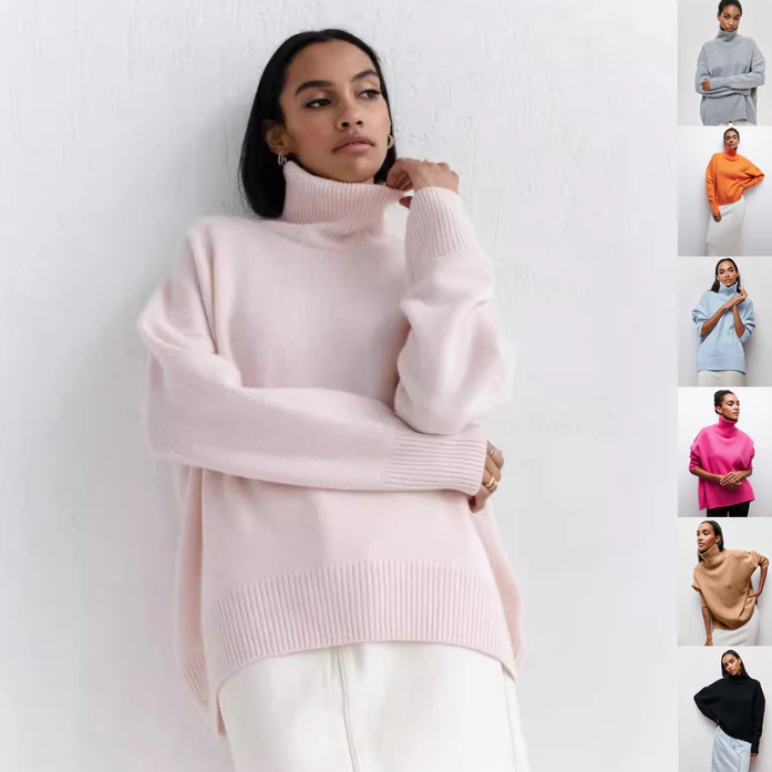 🍂❄️ Нов есенно-зимен дамски пуловер с яка  Свободен и ежедневен стил | Топъл, удобен и модерен ✨