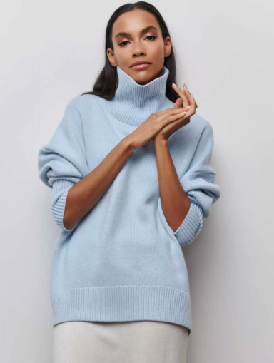 🍂❄️ Нов есенно-зимен дамски пуловер с яка  Свободен и ежедневен стил | Топъл, удобен и модерен ✨