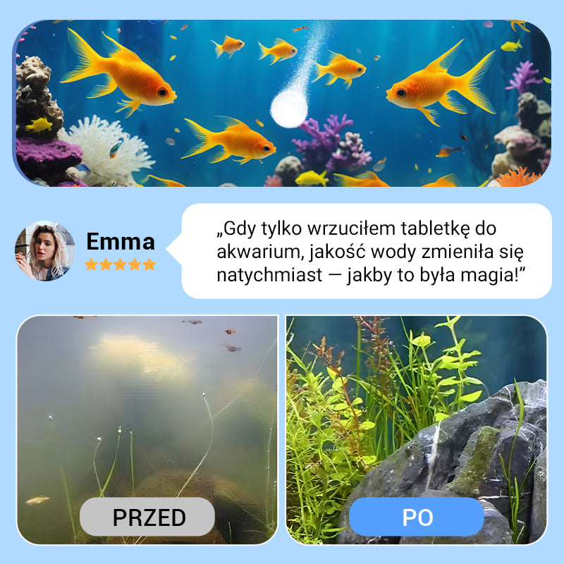 【1+2 gratis 】🐠Wydajna tabletka do oczyszczania wody w akwarium