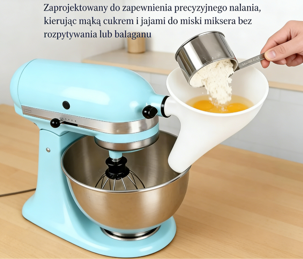 🍞👩‍🍳 Lejek do mąki do miksera kuchennego – czystsze i łatwiejsze gotowanie ✨